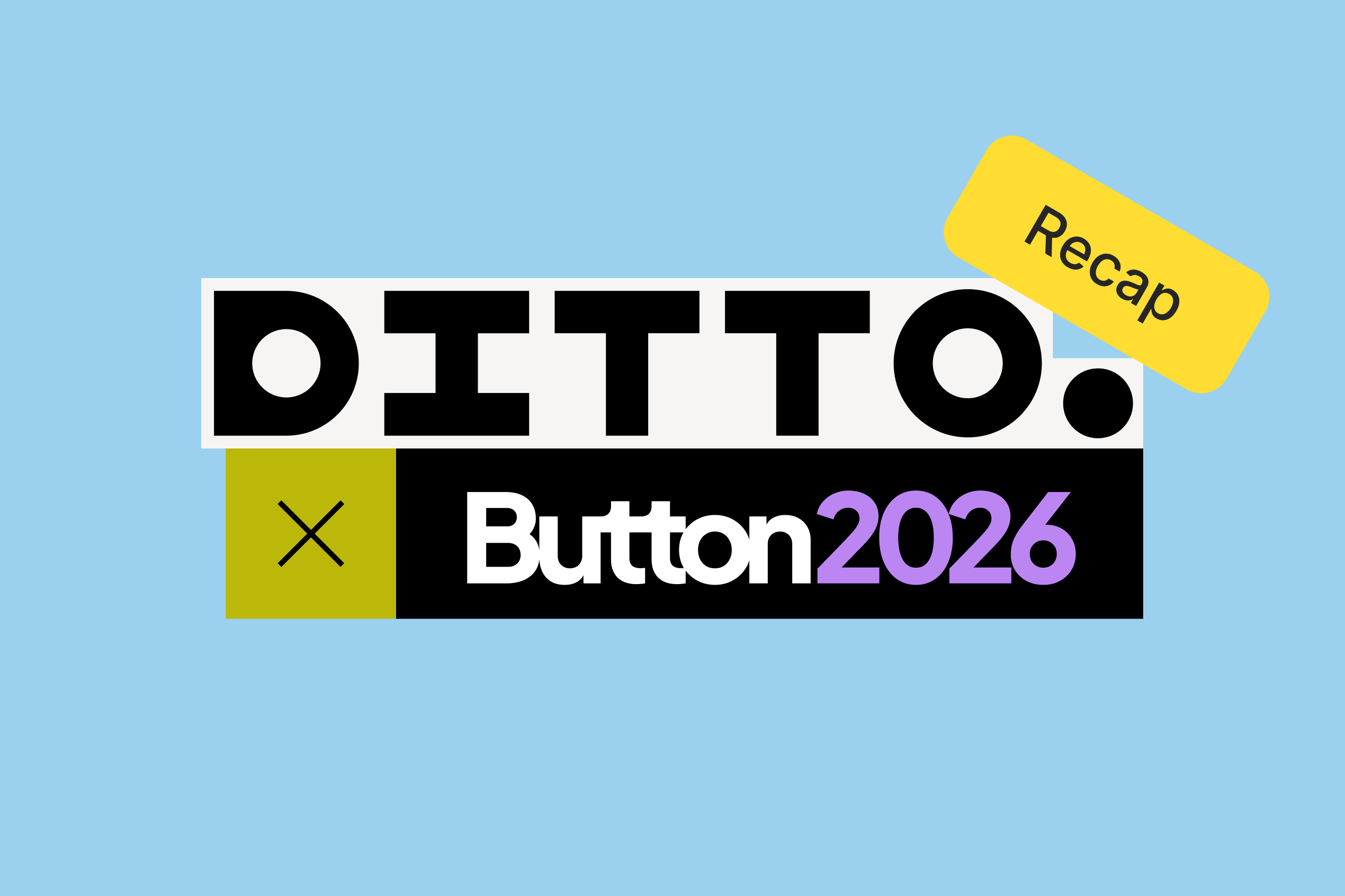 Ditto blog graphic for the Button 2026 conference recap on why AI content standards break.