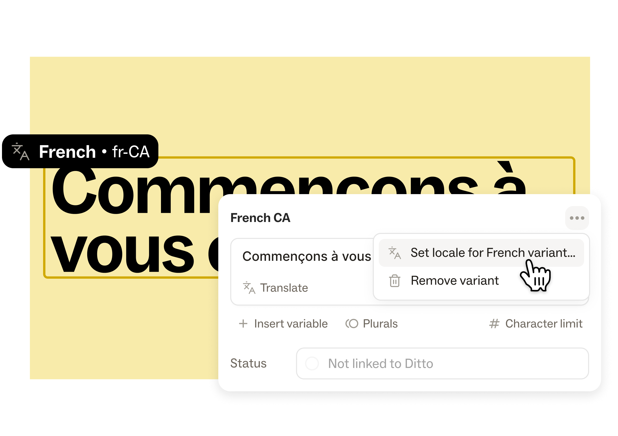 Set and manage locales in Ditto